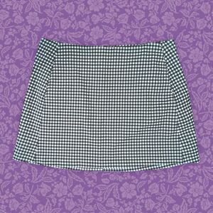 Urban Outfitters Black & White Gingham Mini Skirt w/ Pockets | Size M